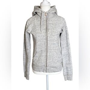 TNA Aritzia Grey Fleece Zip Up Hoodie Women’s S Cozy Full Zip Sweater